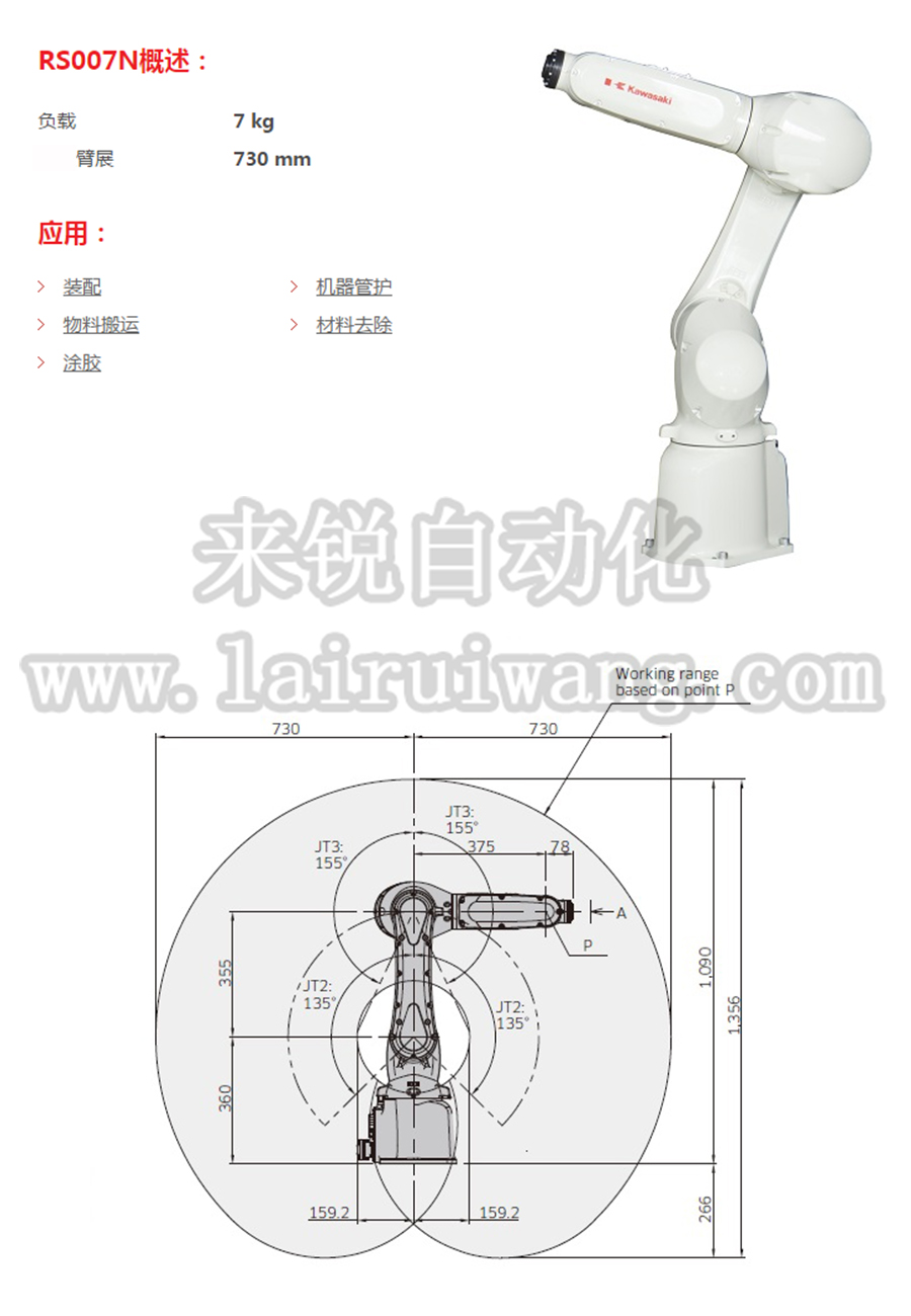 川崎机器人RS007N参数